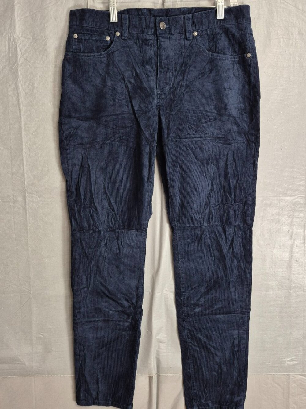 Brooks Brothers Slim Fit Corduroy Pants Mens 34x30 Navy Blue 5-Pocket
